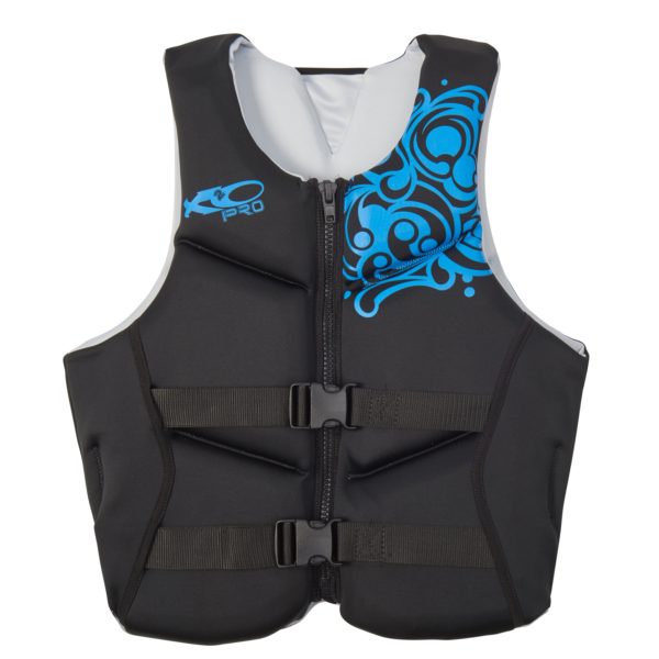 X2O Men's Comfort Wave Life Vest, Black/Blue