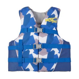 X2O Youth Closed Sided Life Vest Blue Camo
