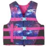 Youth Closed Sided Life Vest Pink Space Whales